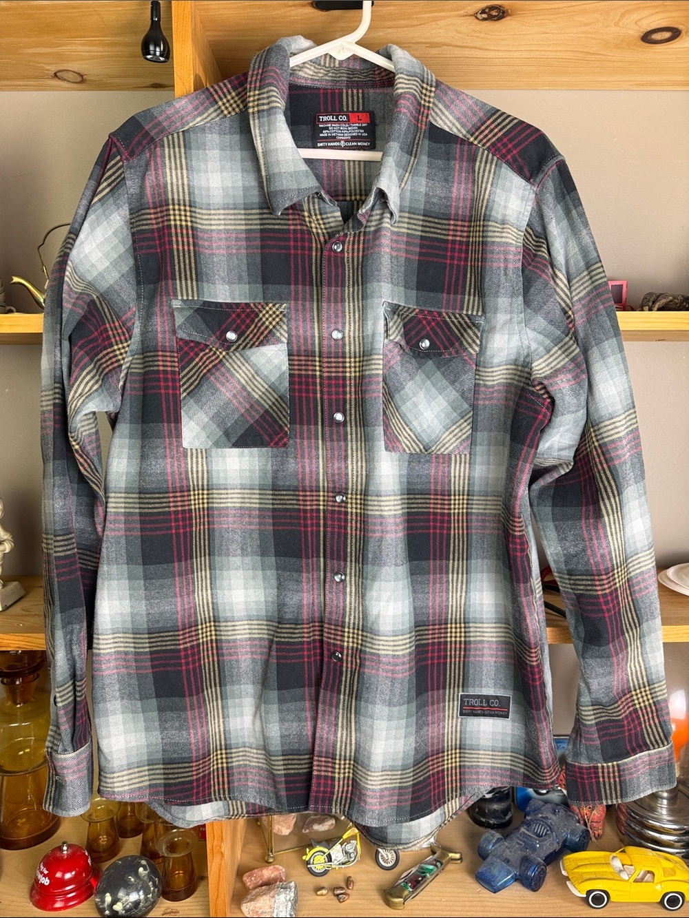 Troll Co. Plaid Flannel Shirt button down
